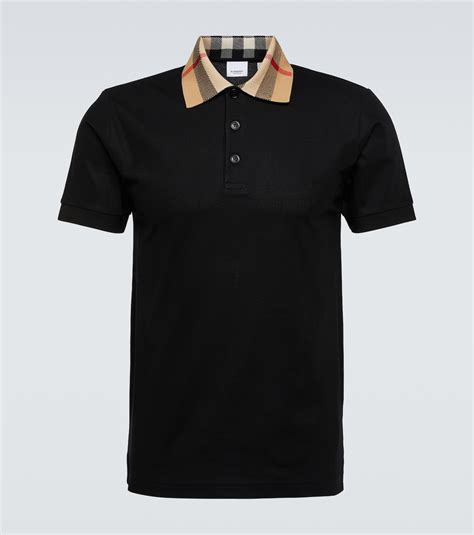 burberry polo shirts black|burberry polo men black.